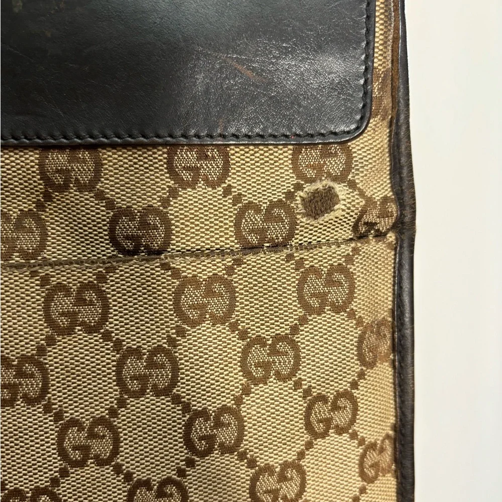 Gucci Brown GG Canvas Messenger Crossbody Bag Monogram Mens Womens $849 - Picture 7 of 10